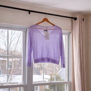 Mango Sheer Knit Top -  Brand New with Tags